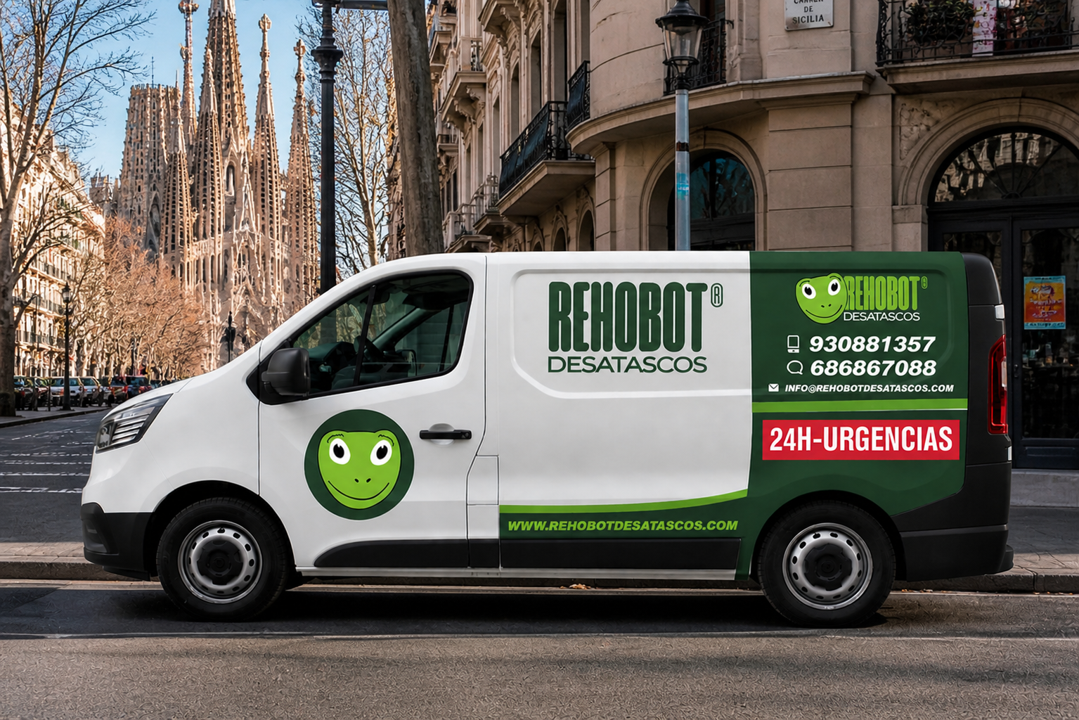 Camión cuba de Rehobot Desatascos en Barcelona